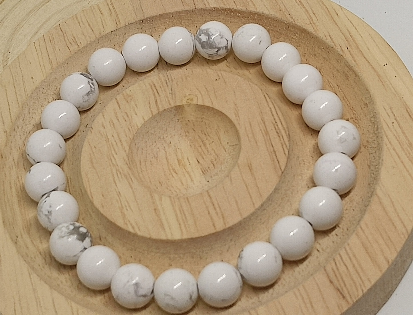 Bracelet howlite blanche