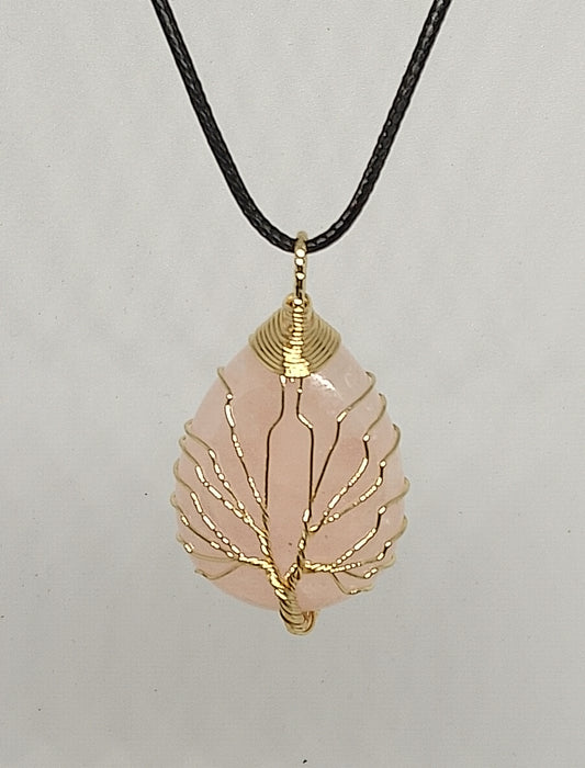 Collier quartz rose