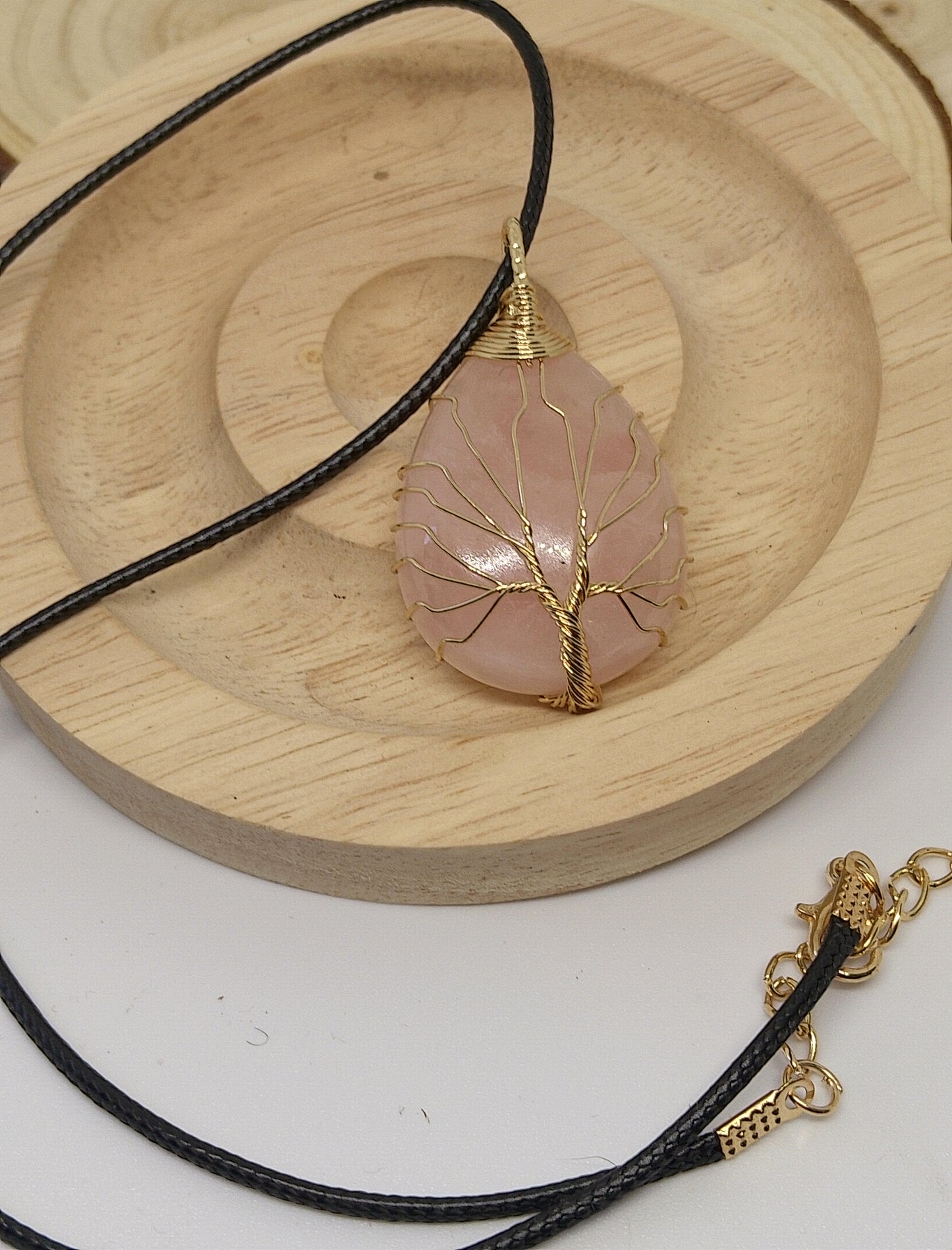 Collier quartz rose