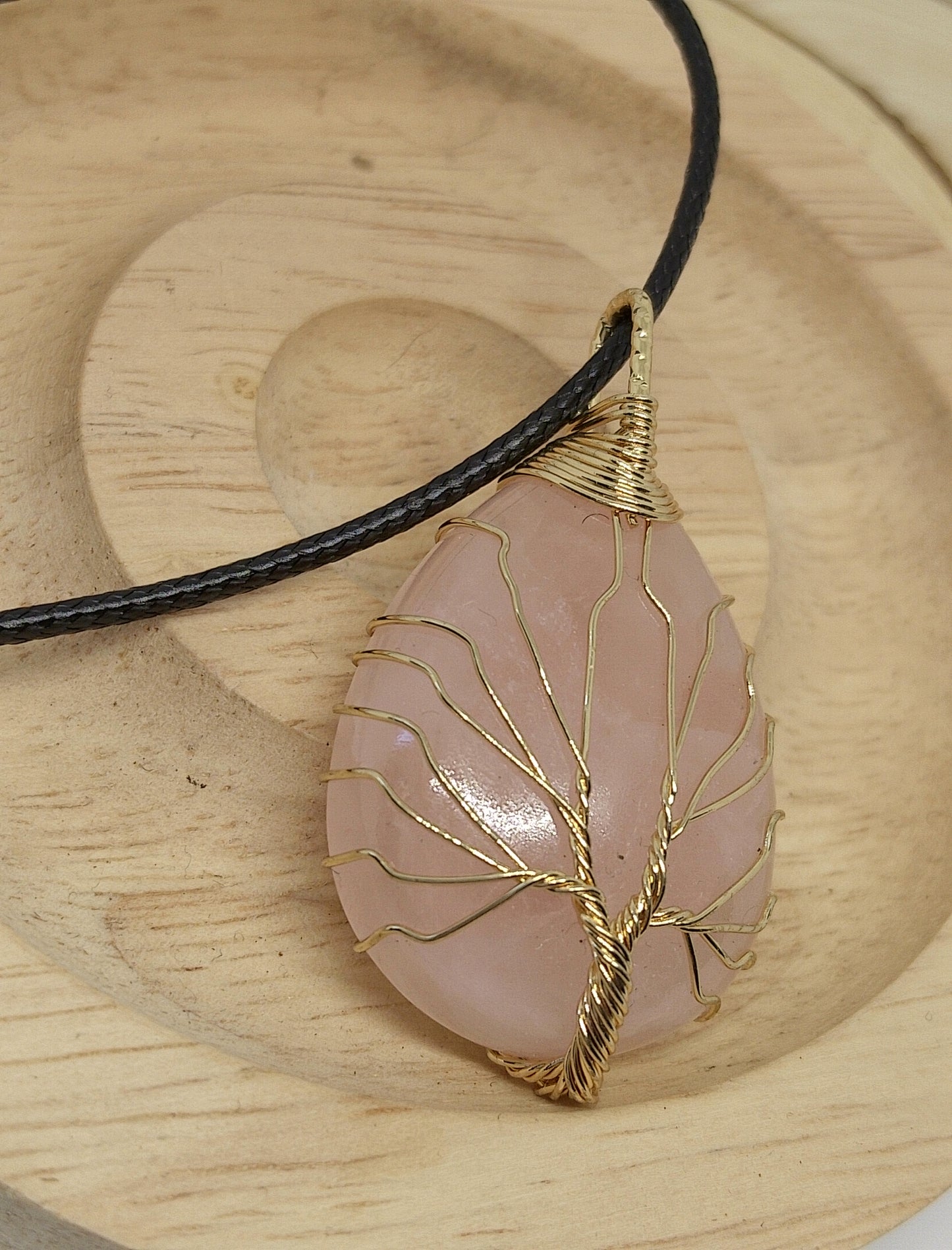 Collier quartz rose