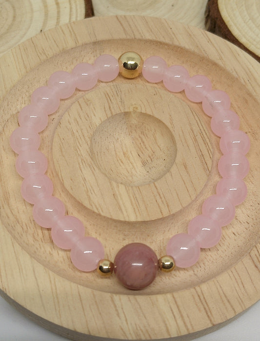 Bracelet quartz rose