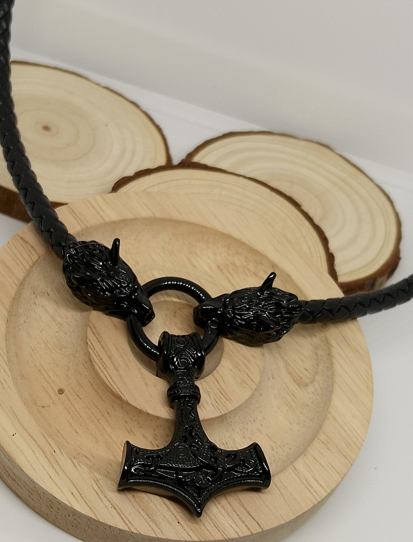 Collier et bracelet geri et freki d'Odin