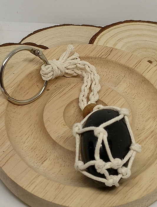 Porte clé obsidienne