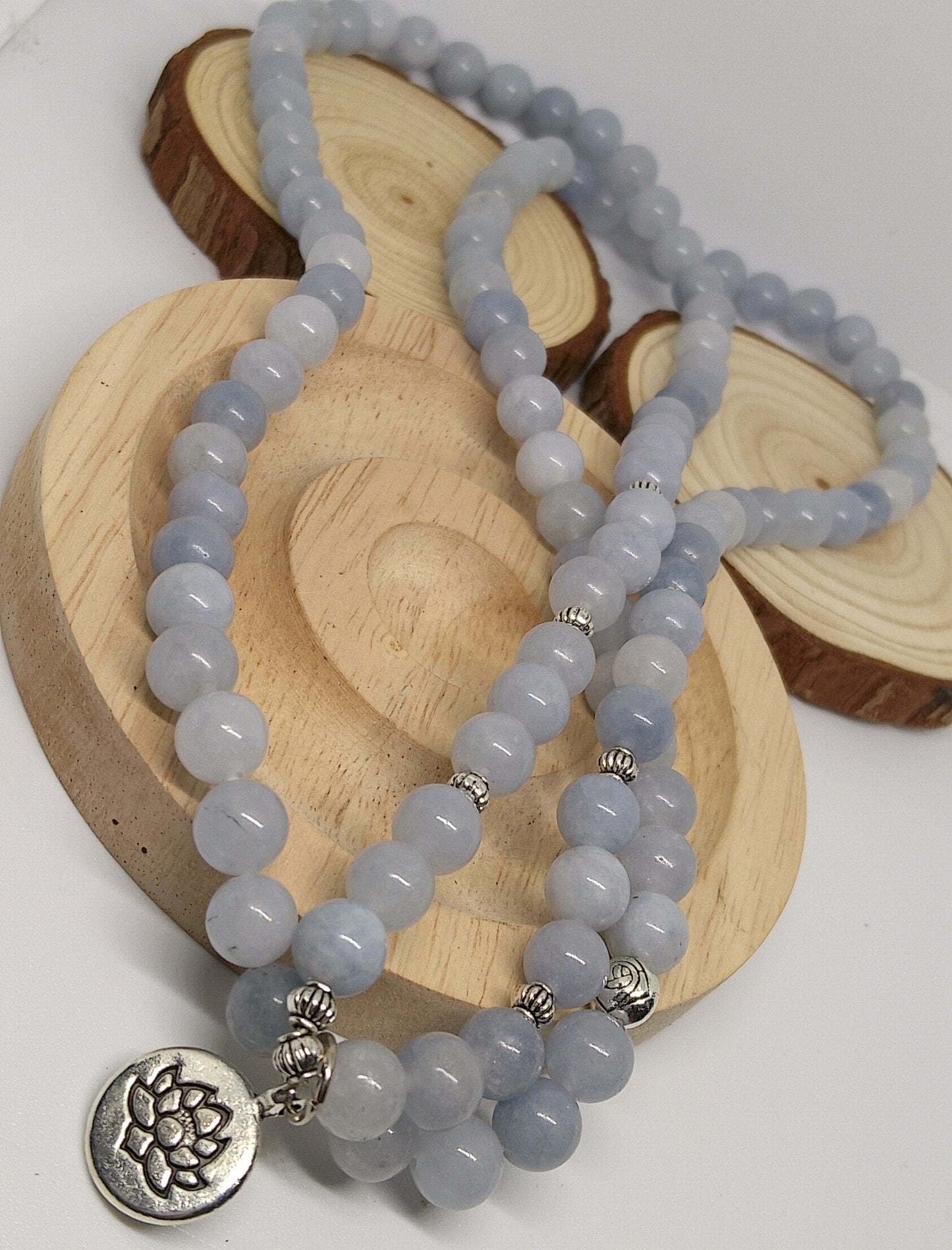 Collier Mala aigue marine