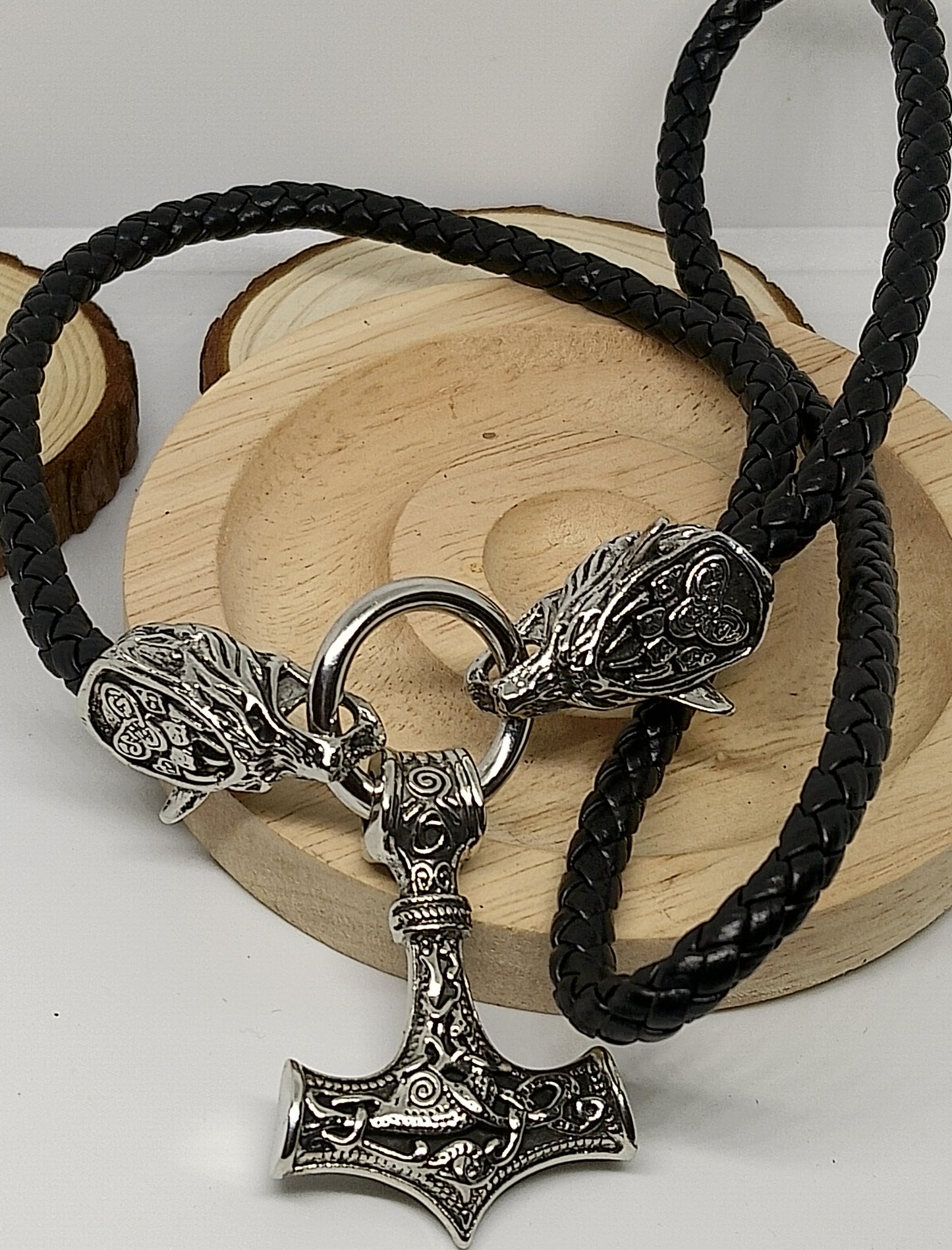 Collier et bracelet geri et freki d'Odin