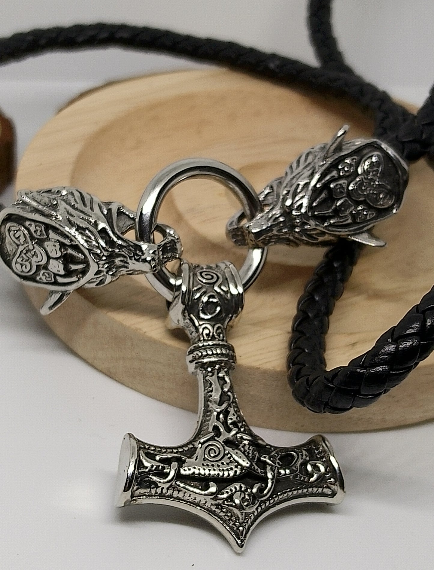 Collier et bracelet geri et freki d'Odin