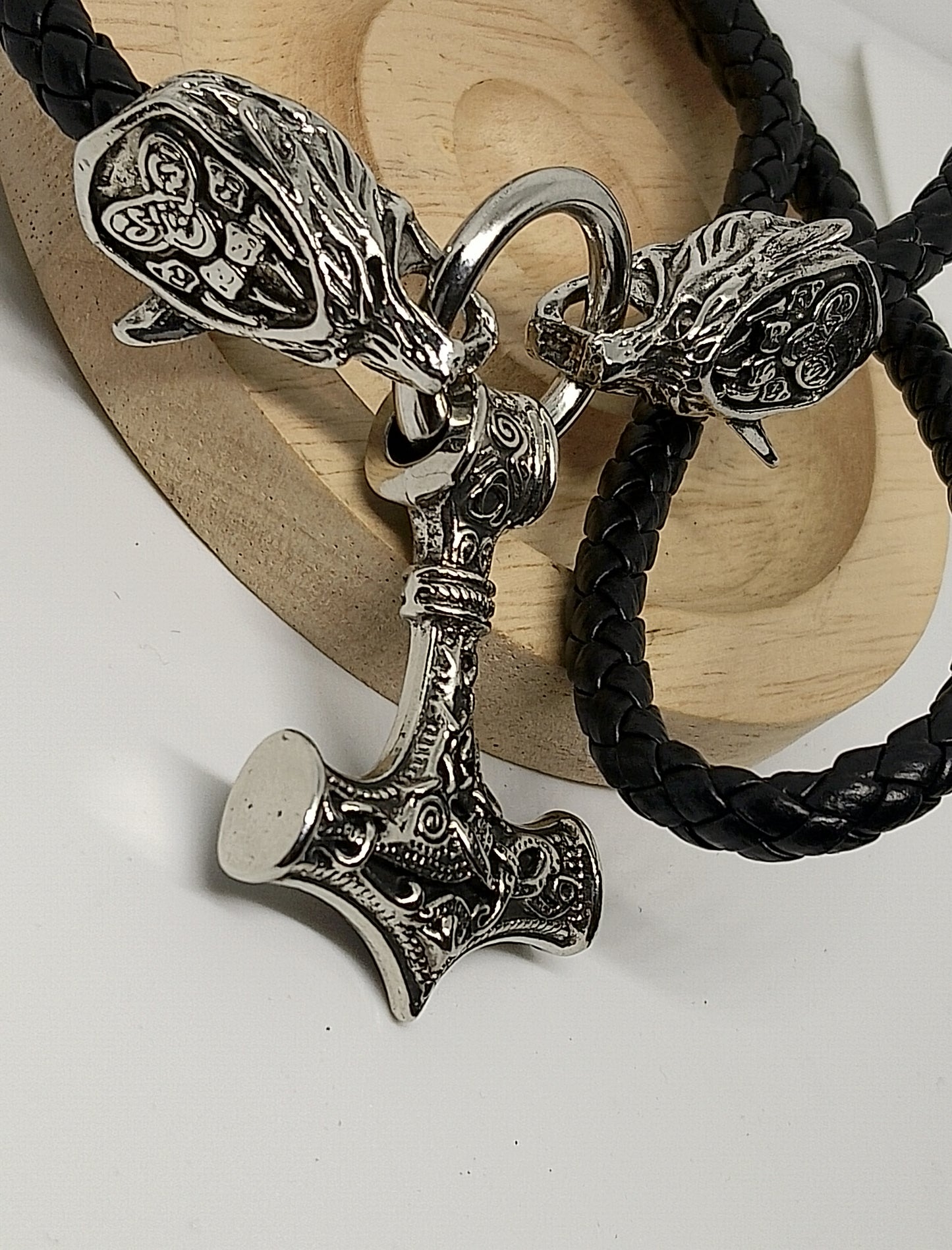 Collier et bracelet geri et freki d'Odin