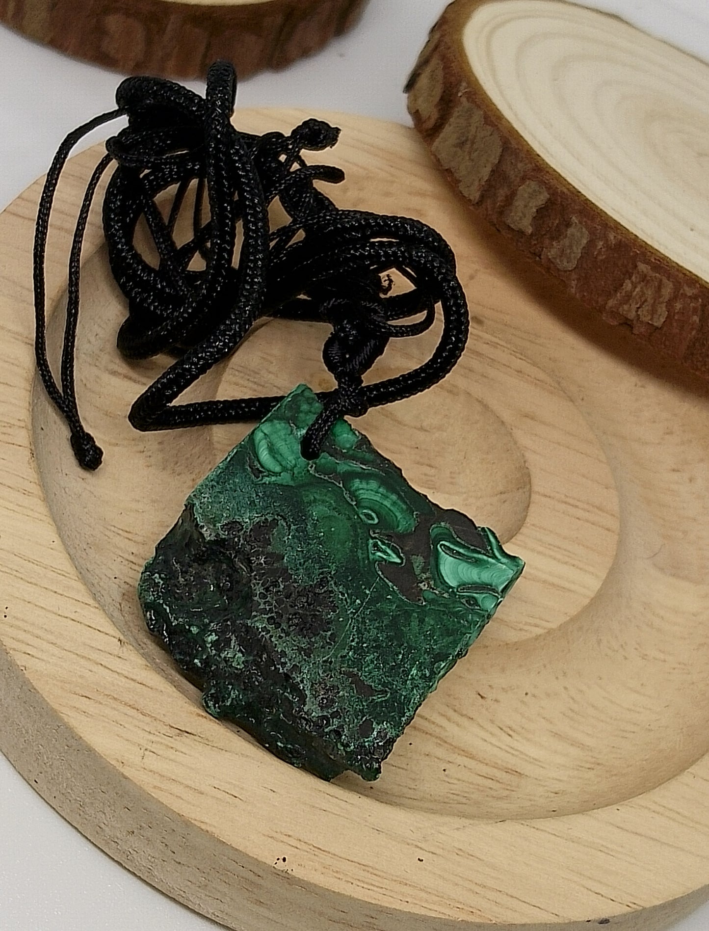 Collier malachite naturelle véritable