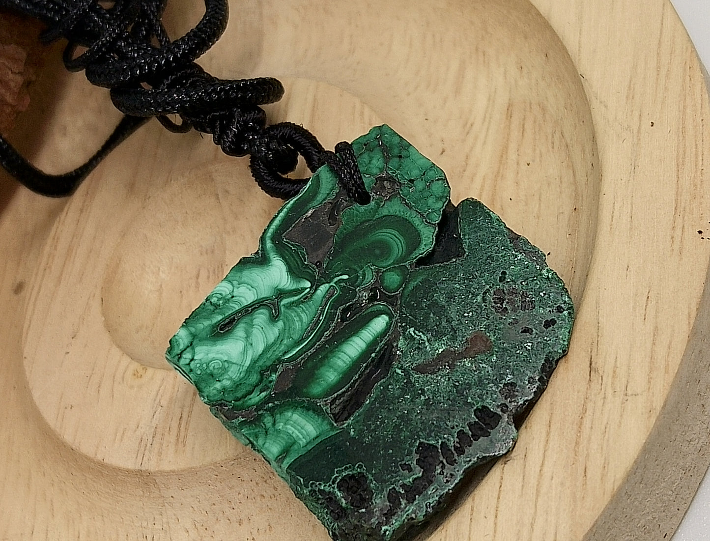 Collier malachite naturelle véritable