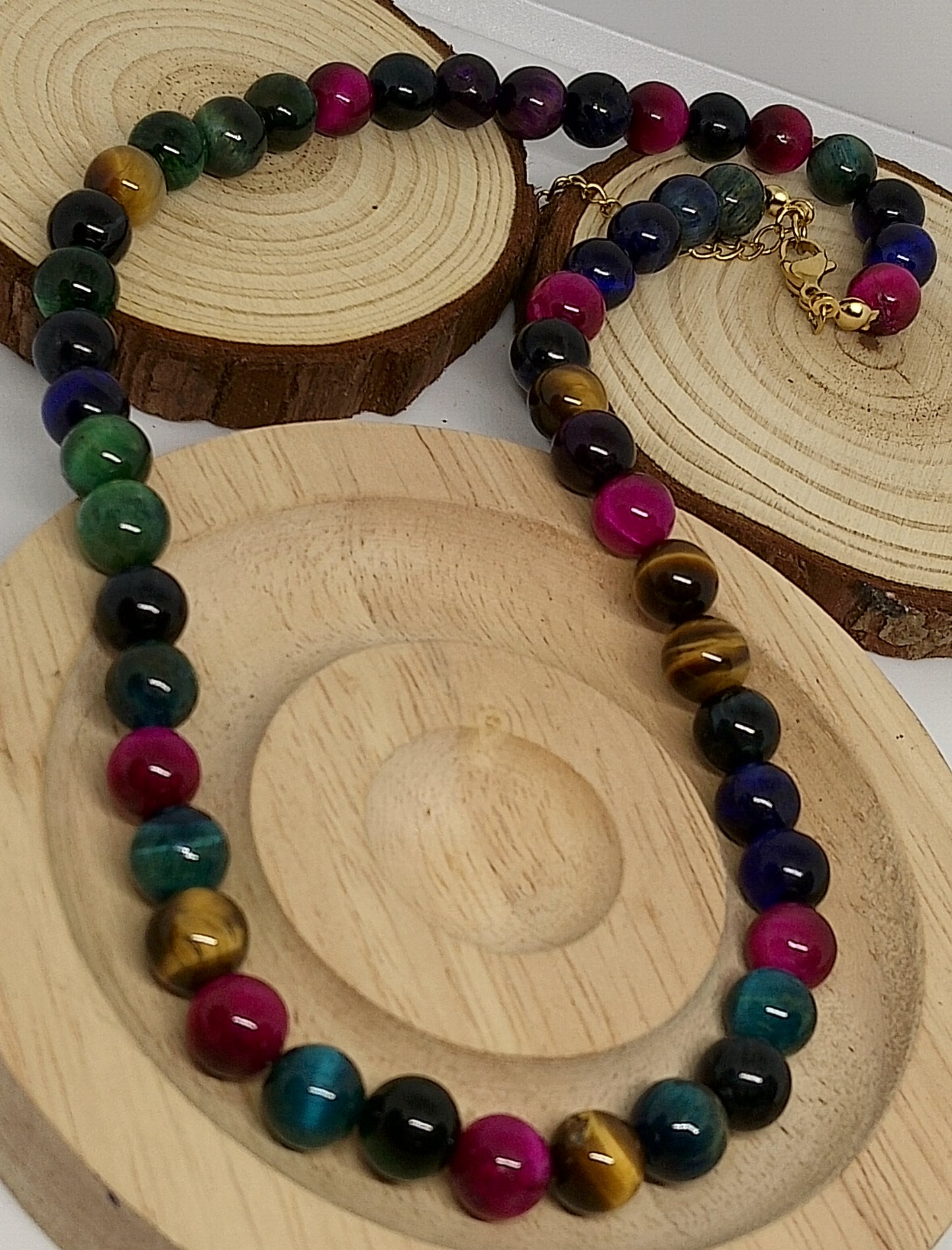 Collier en oeil de tigre