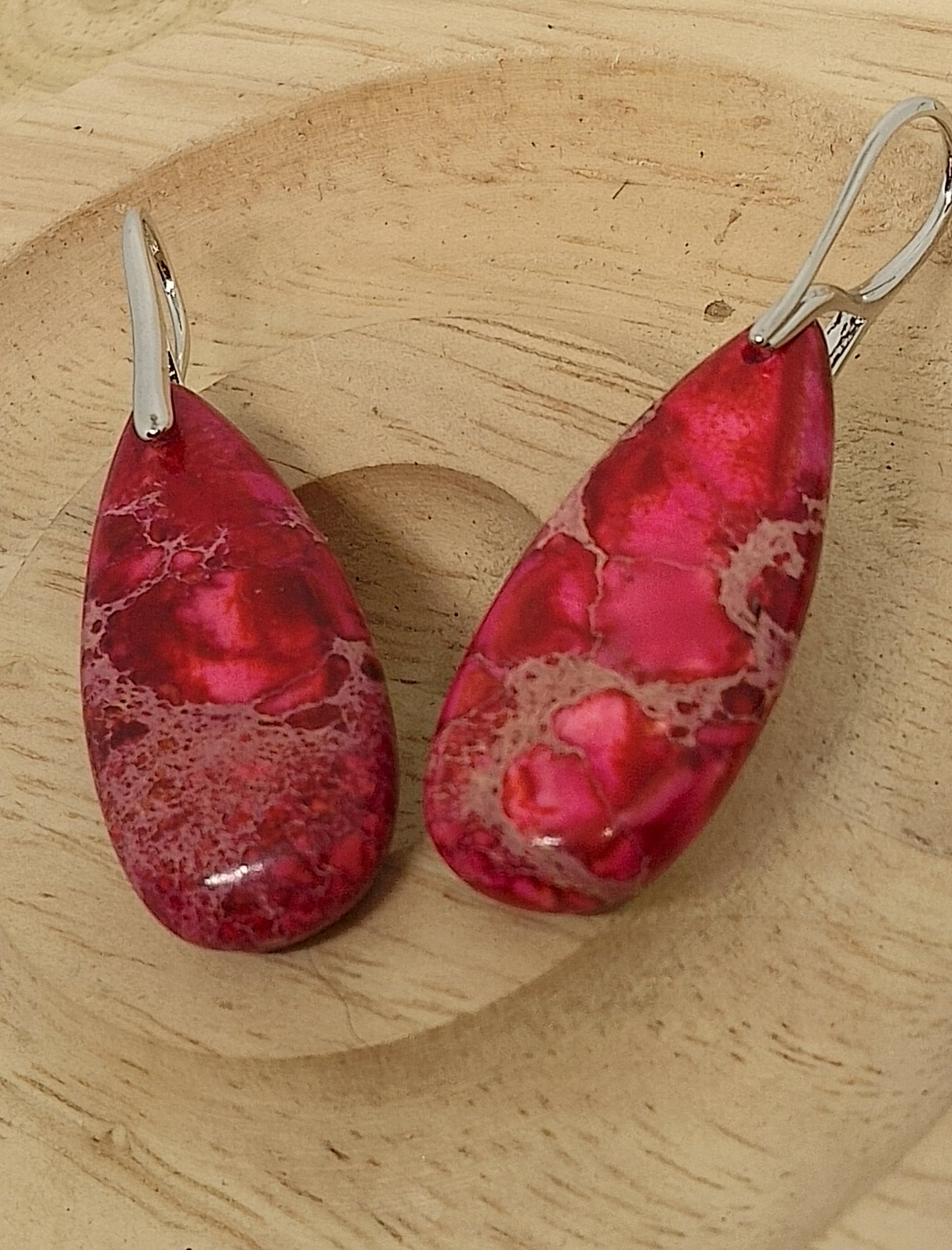 Boucles d'oreilles en jaspe