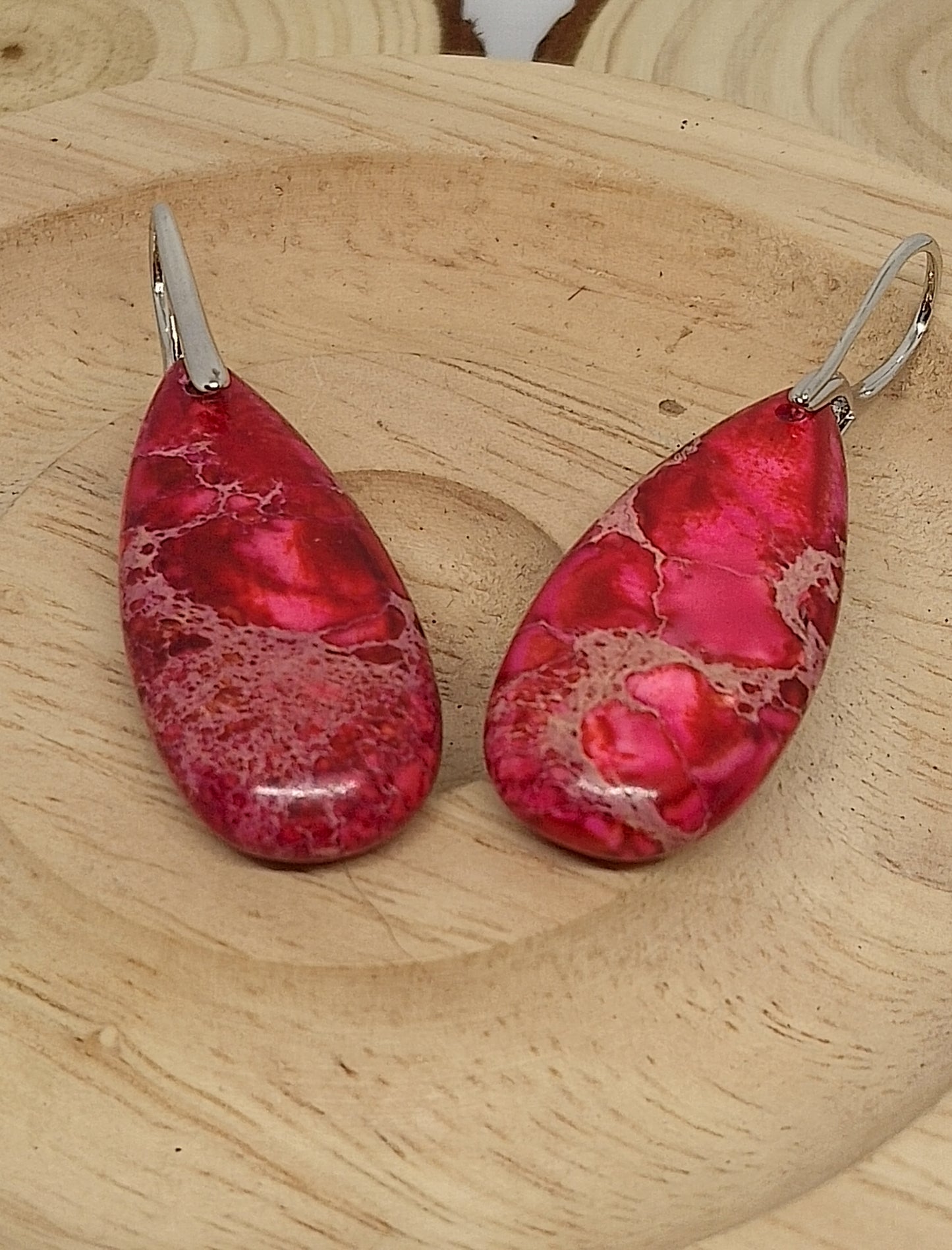 Boucles d'oreilles en jaspe