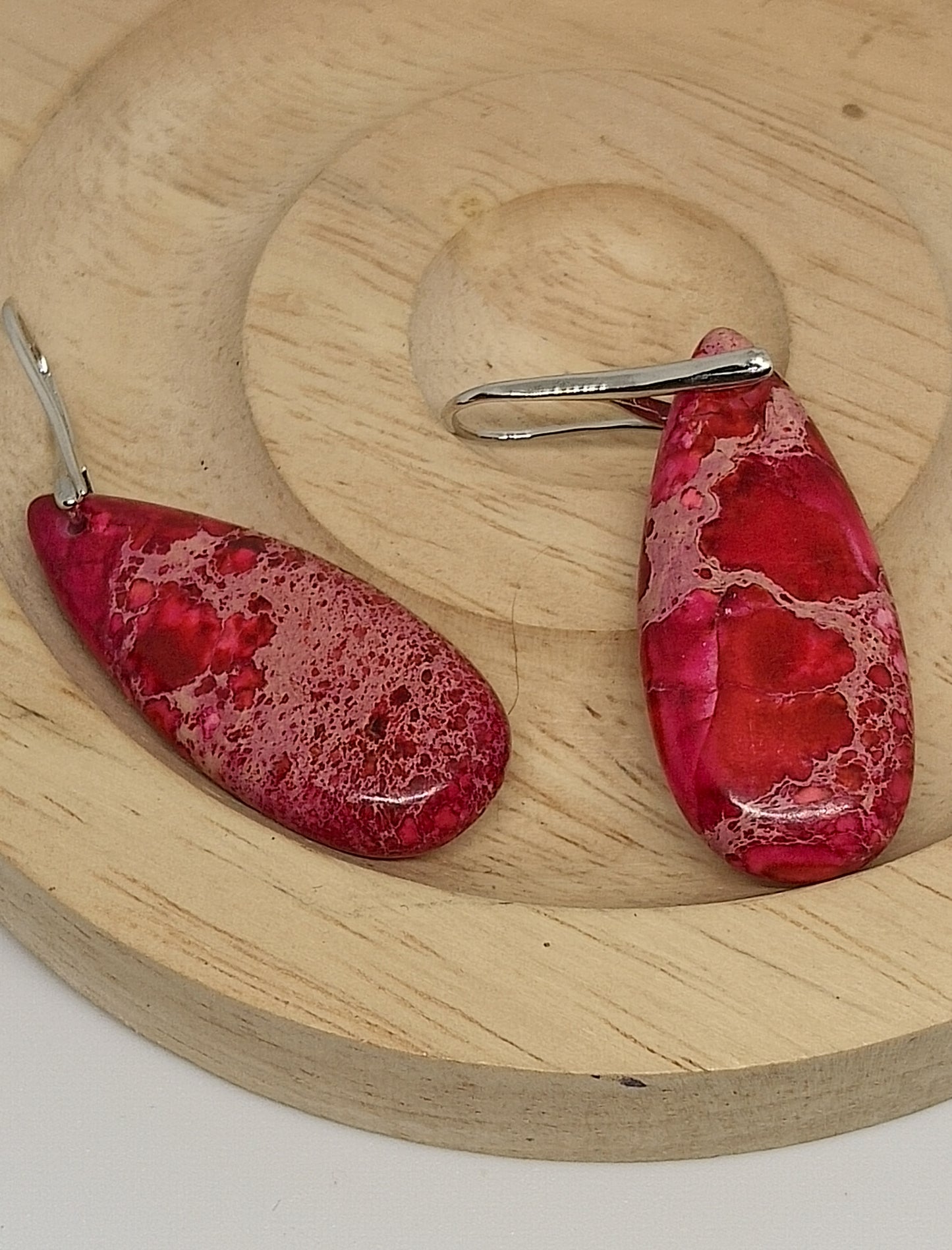 Boucles d'oreilles en jaspe