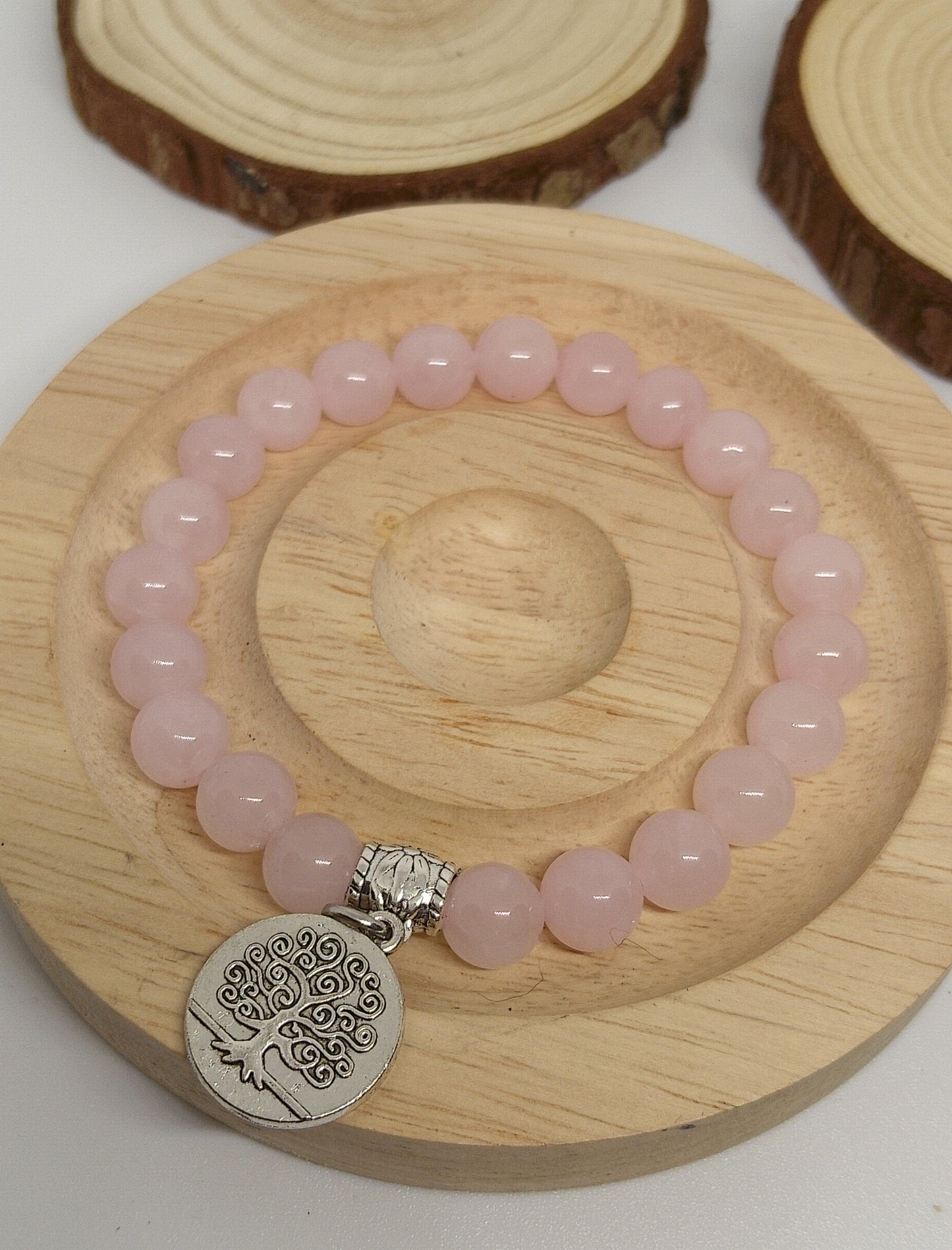 Ensemble de 2 bracelets quartz rose