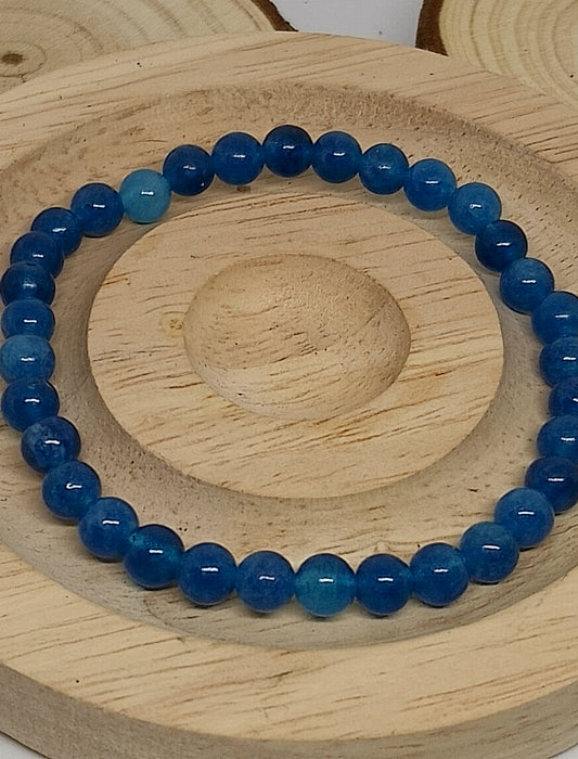 Bracelet agate bleue