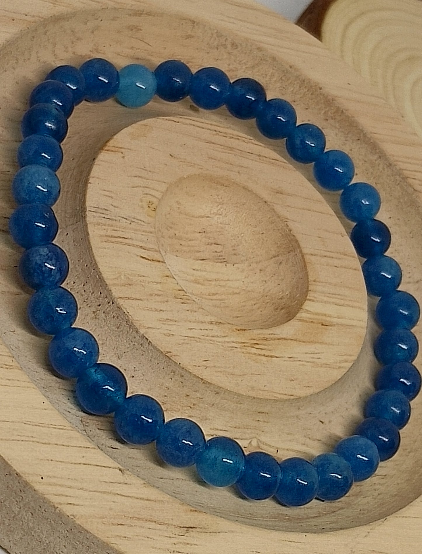 Bracelet agate bleue