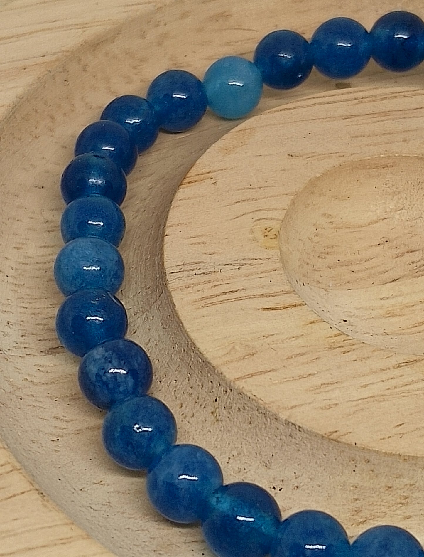 Bracelet agate bleue