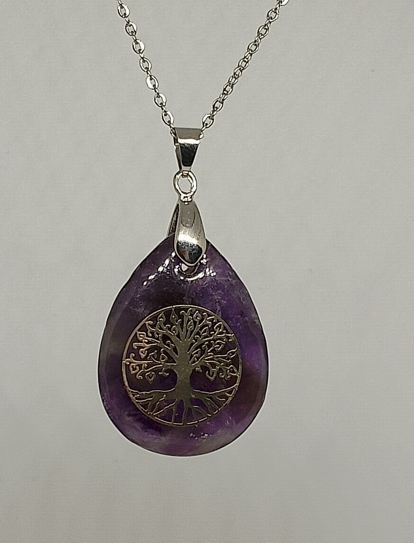 Collier améthyste arbre de vie