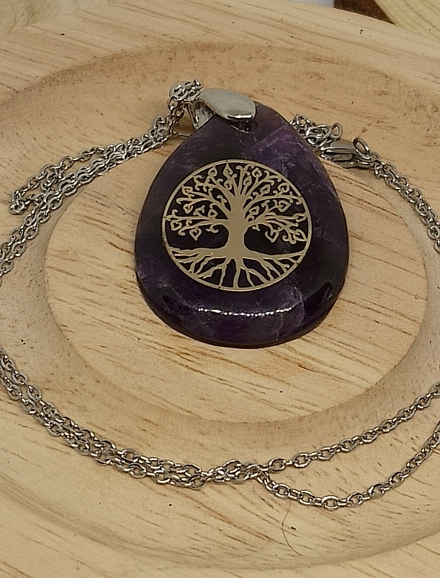 Collier améthyste arbre de vie