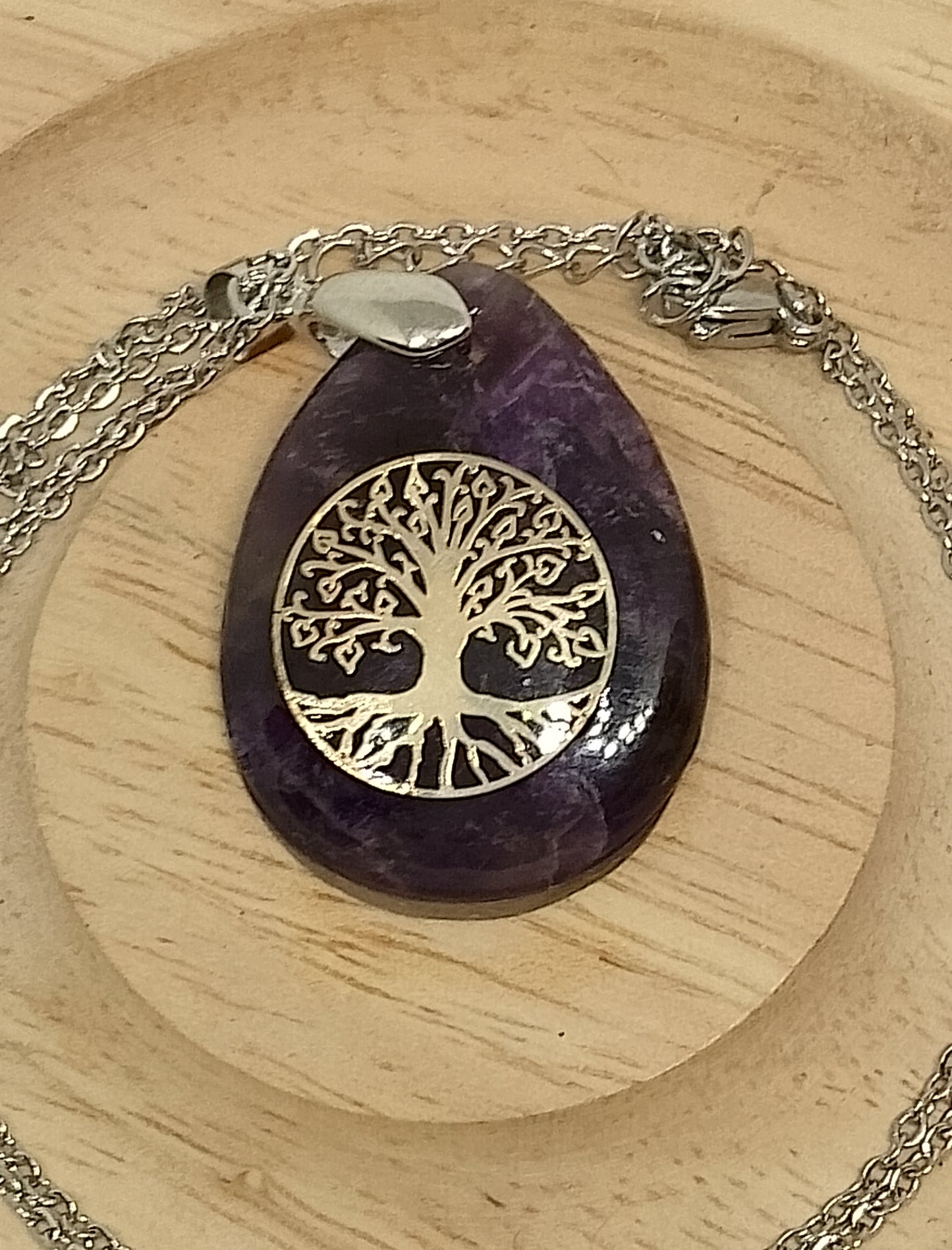 Collier améthyste arbre de vie