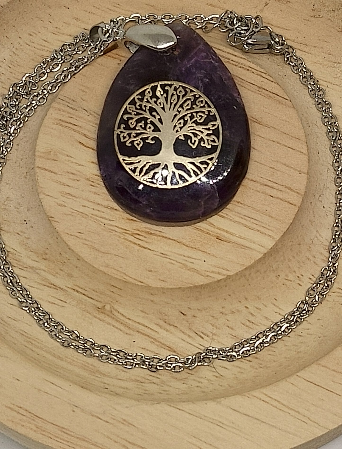 Collier améthyste arbre de vie