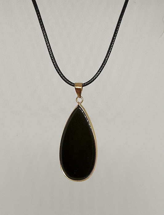 Collier en obsidienne