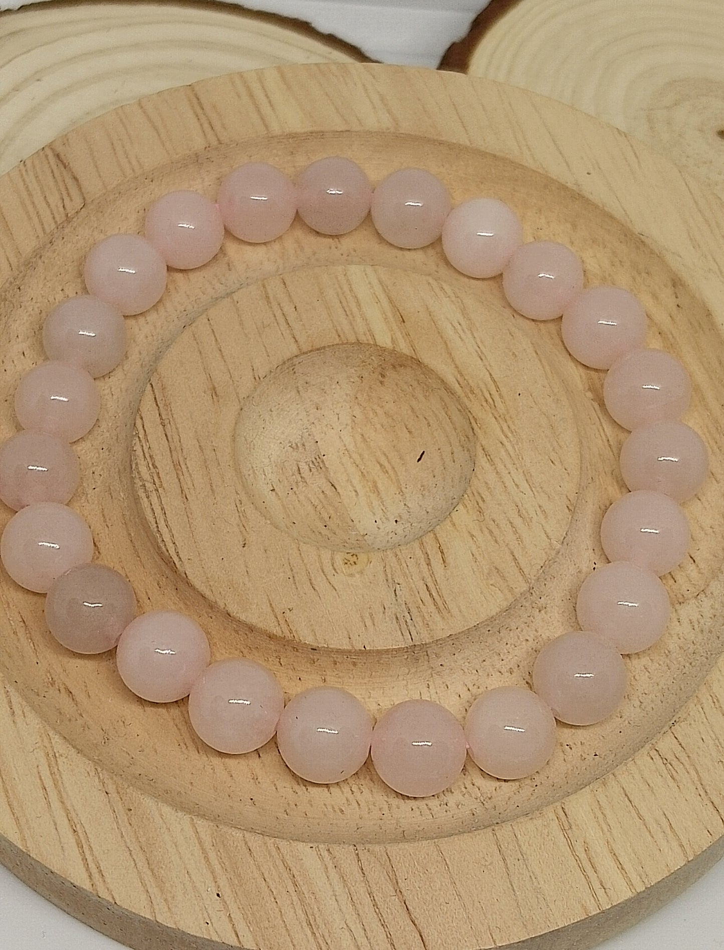 Bracelet en quartz rose