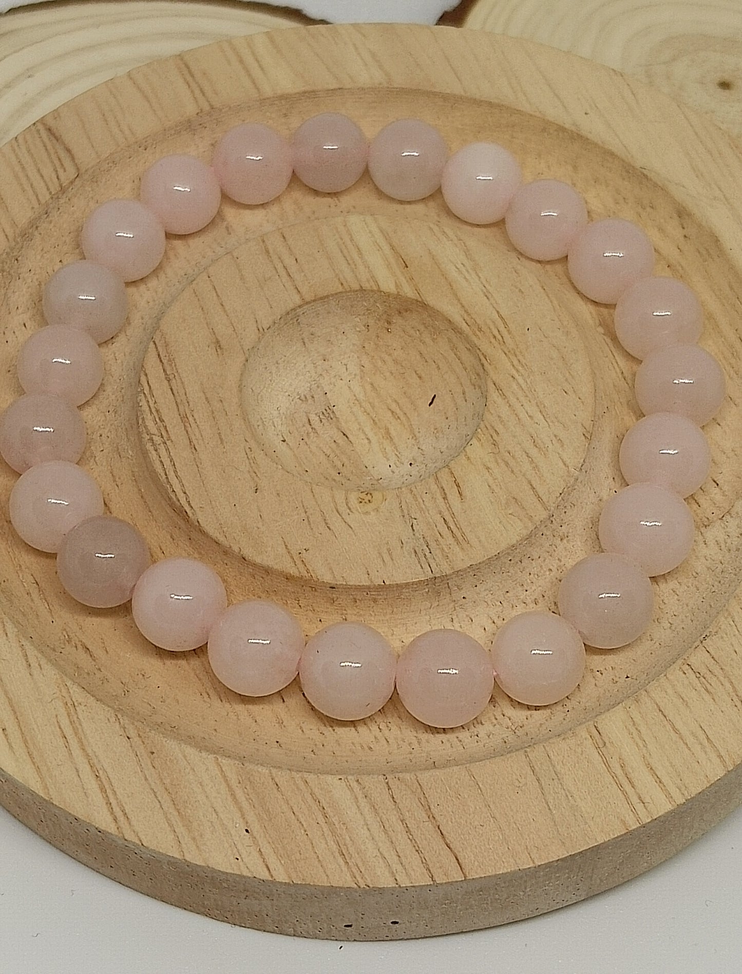 Bracelet en quartz rose