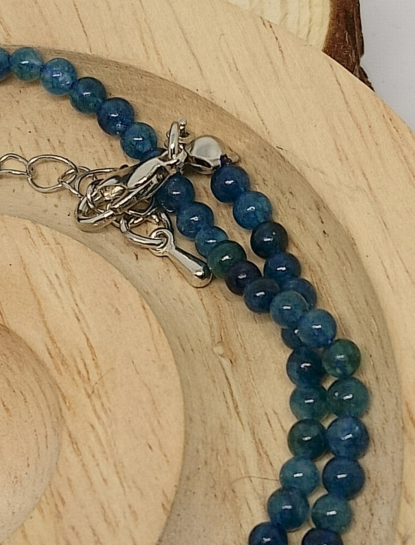 Collier apatite bleue