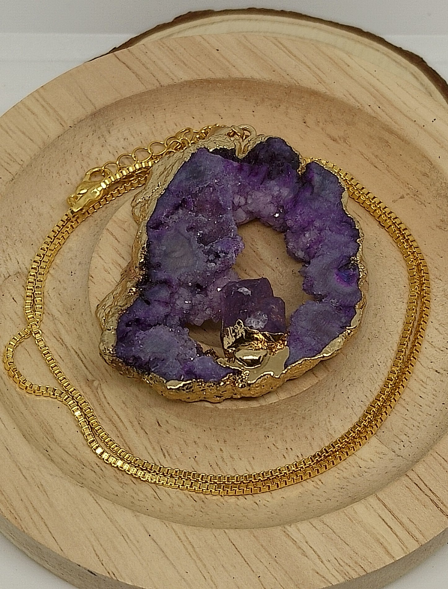 Collier en quartz d'améthyste