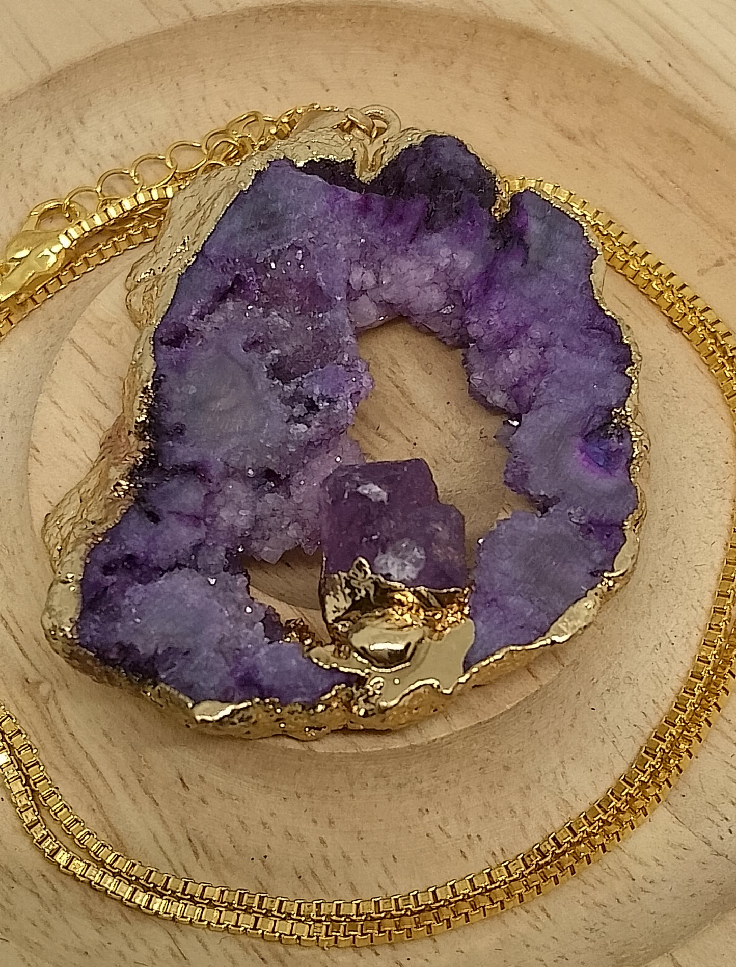 Collier en quartz d'améthyste