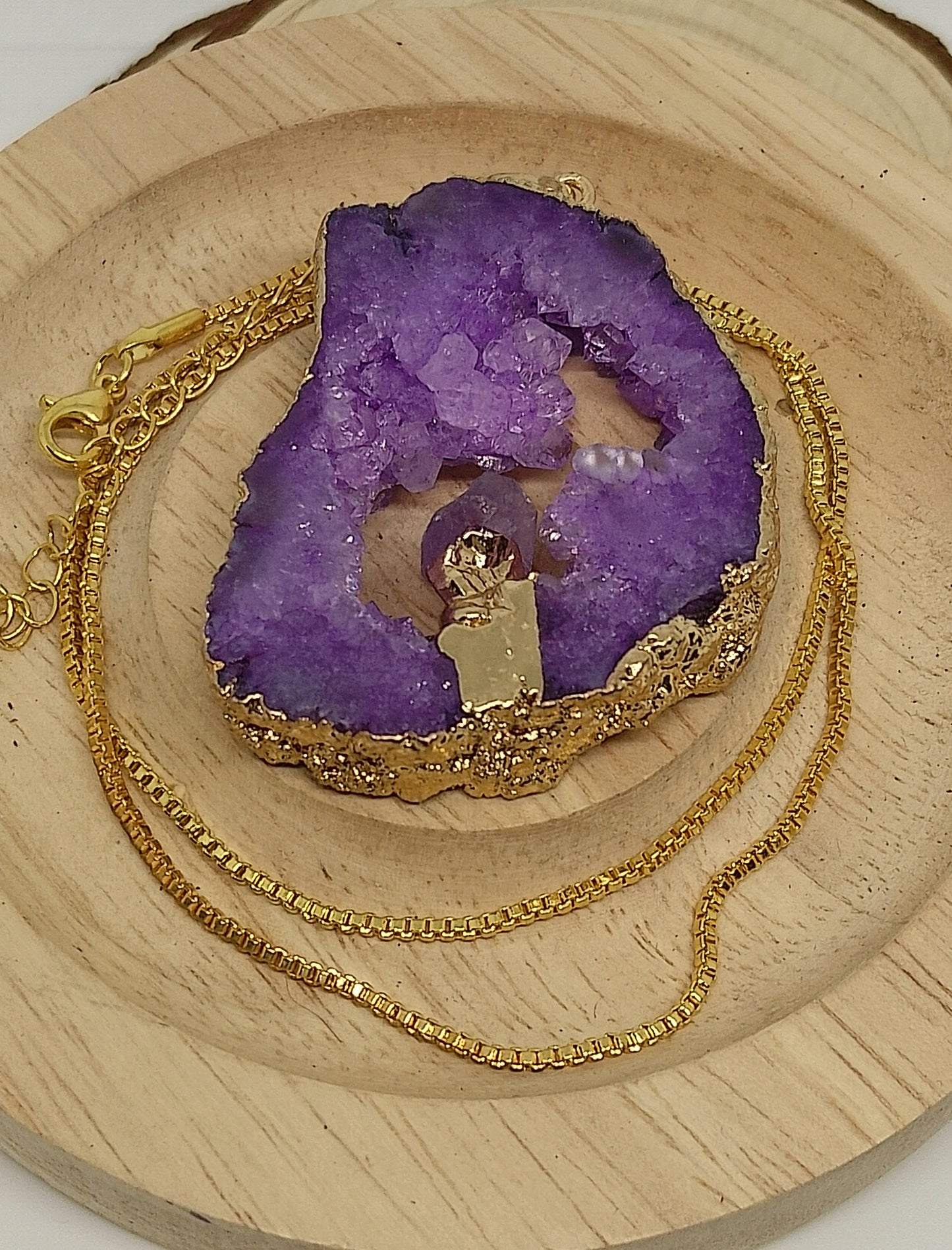 Collier en quartz d'améthyste