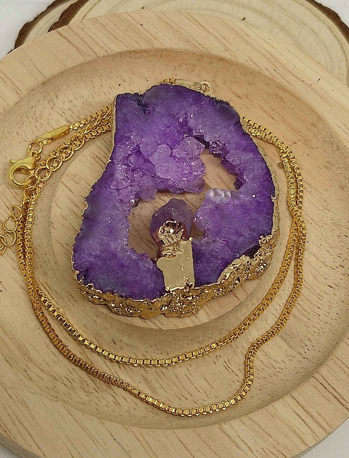 Collier en quartz d'améthyste