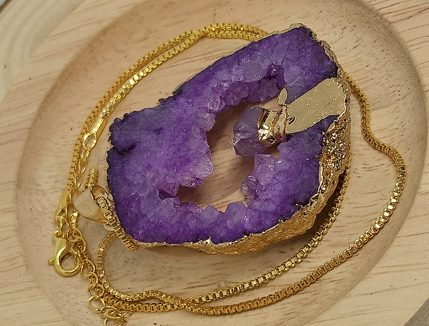 Collier en quartz d'améthyste