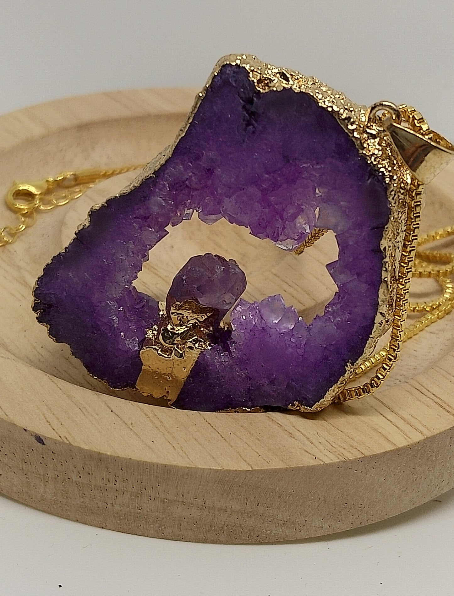 Collier en quartz d'améthyste