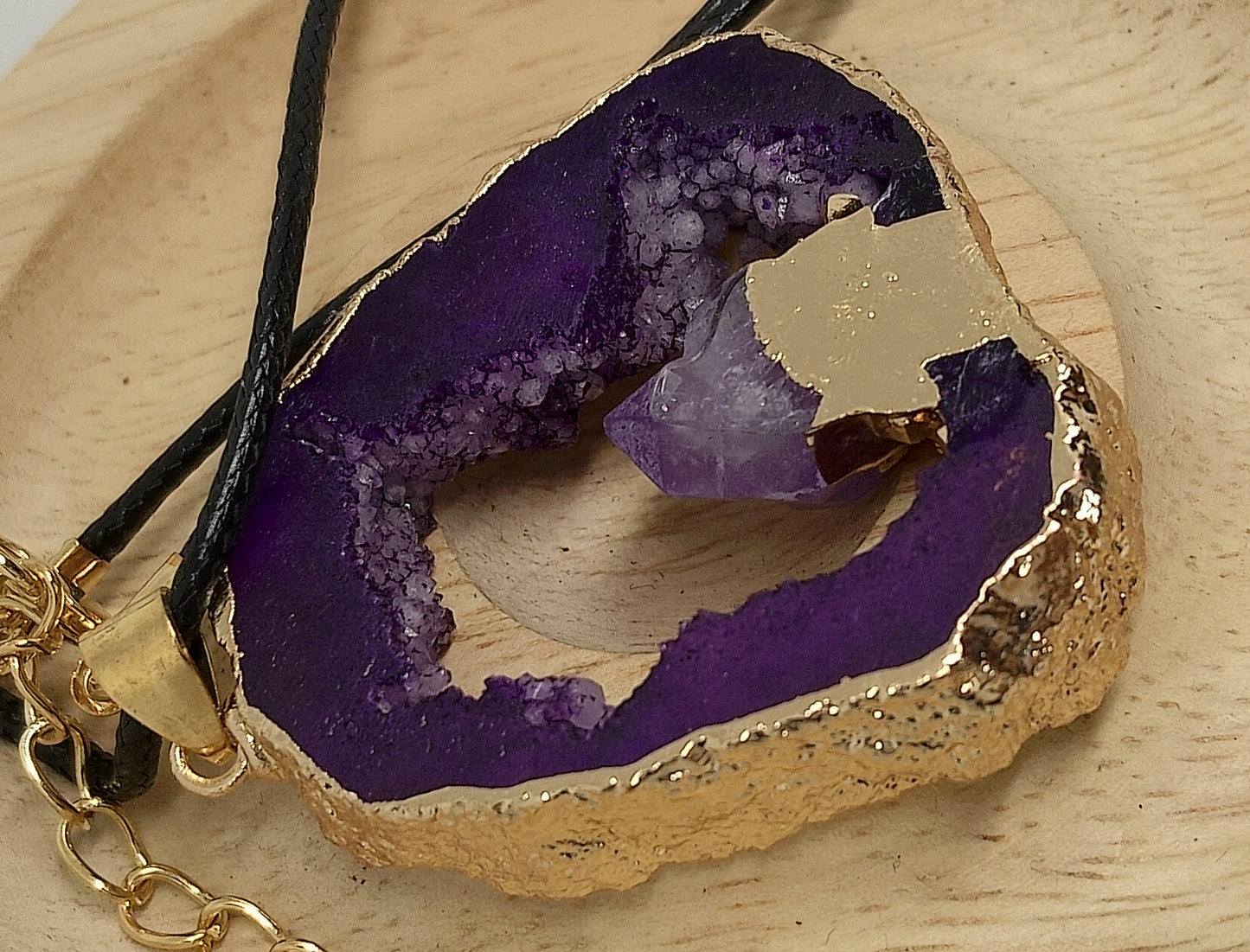 Collier en quartz d'améthyste