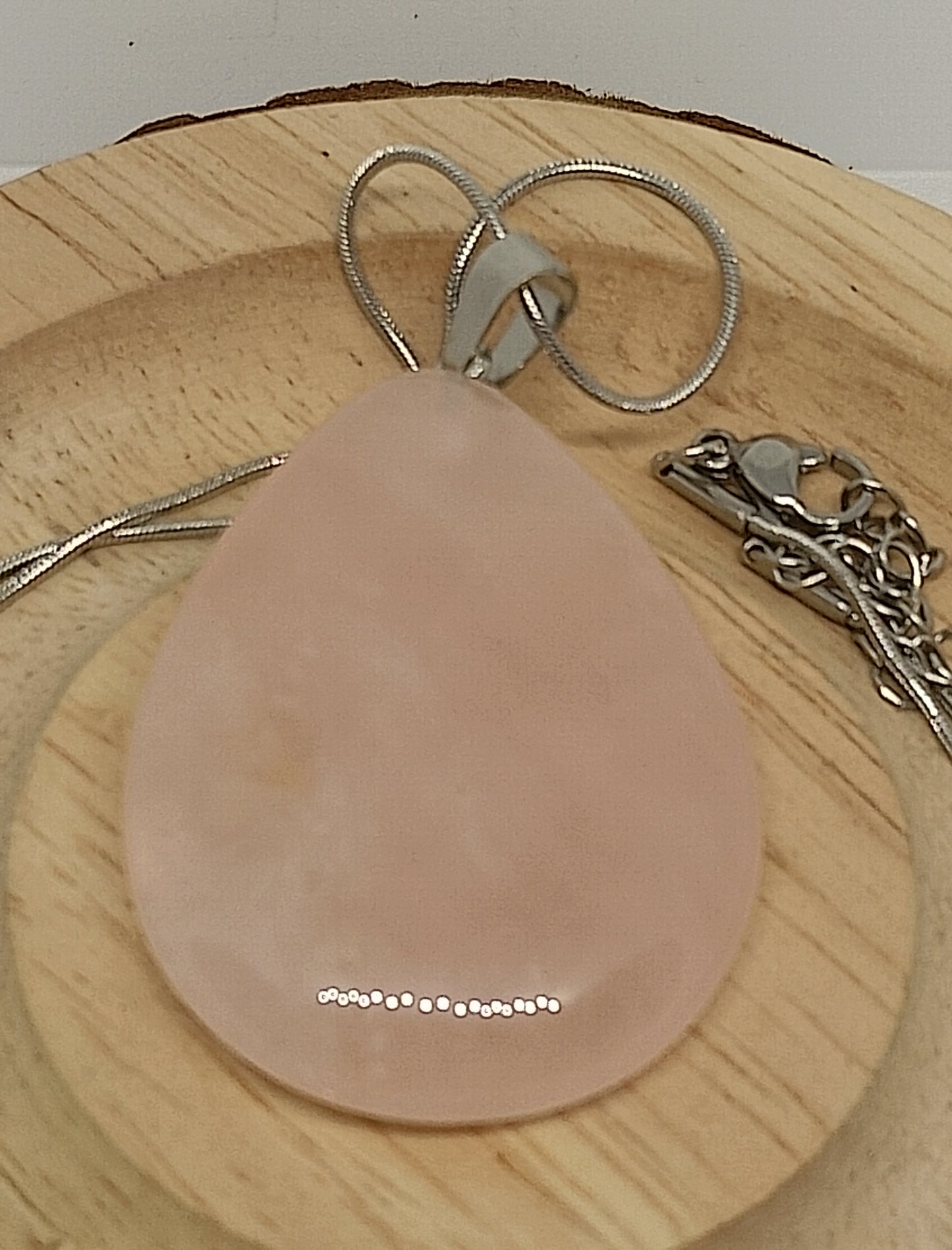 Collier quartz rose