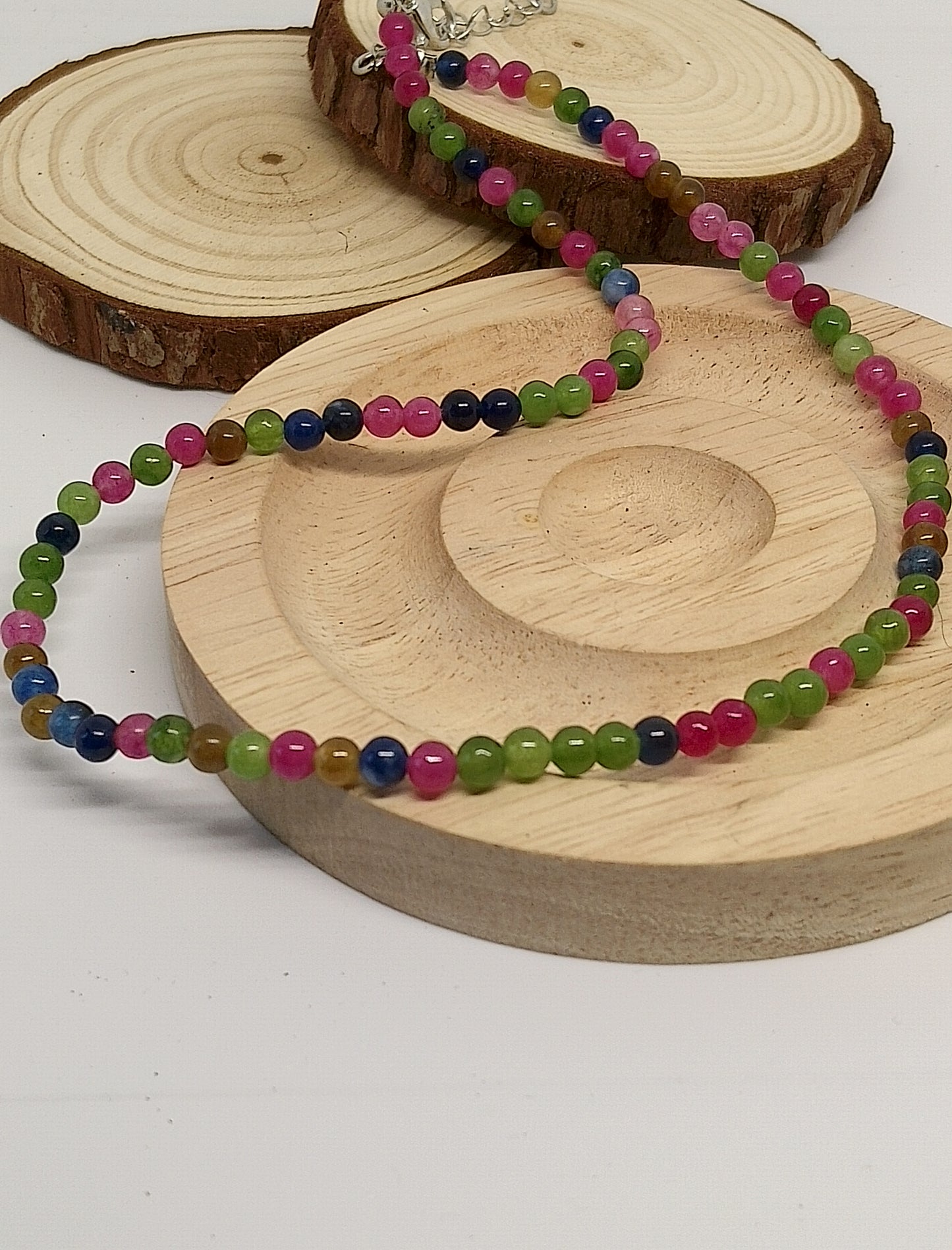 Collier tourmaline colorée