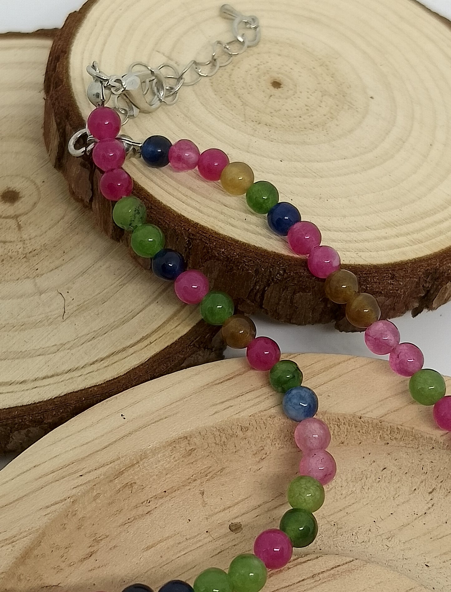 Collier tourmaline colorée