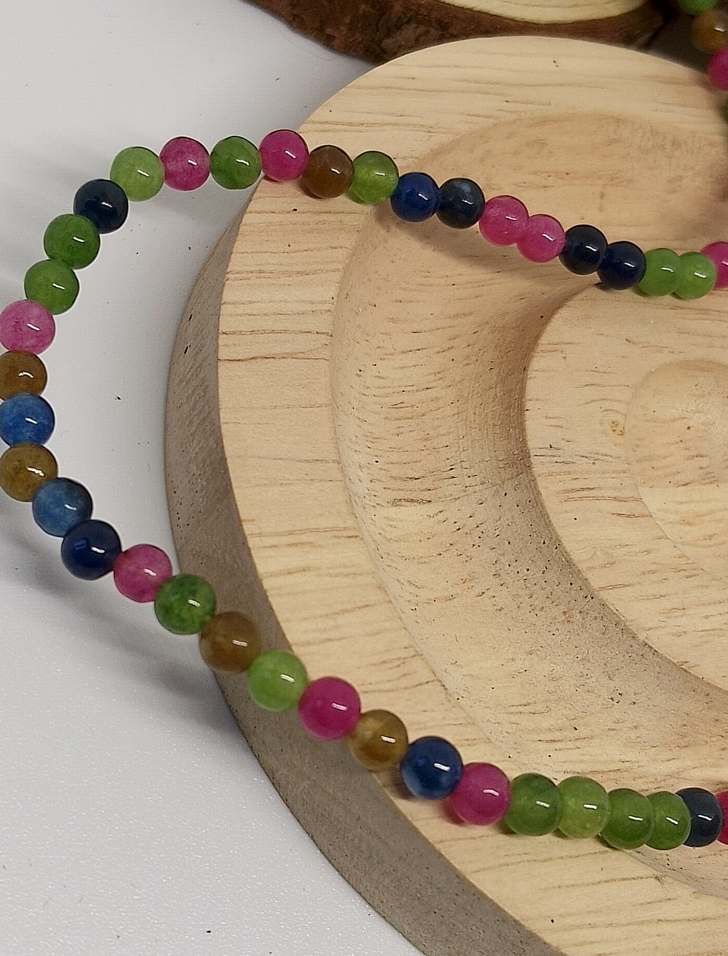 Collier tourmaline colorée