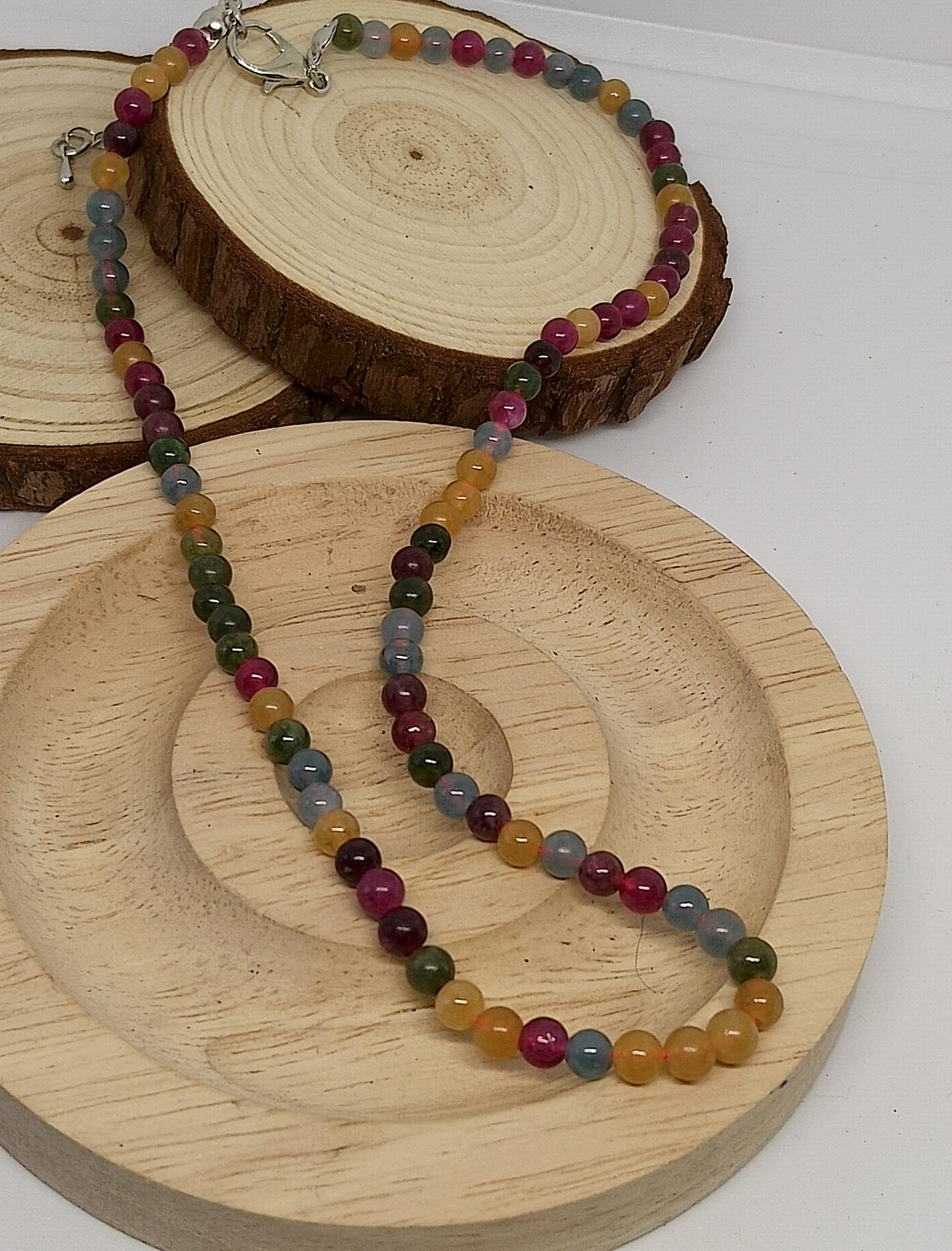 Collier tourmaline colorée