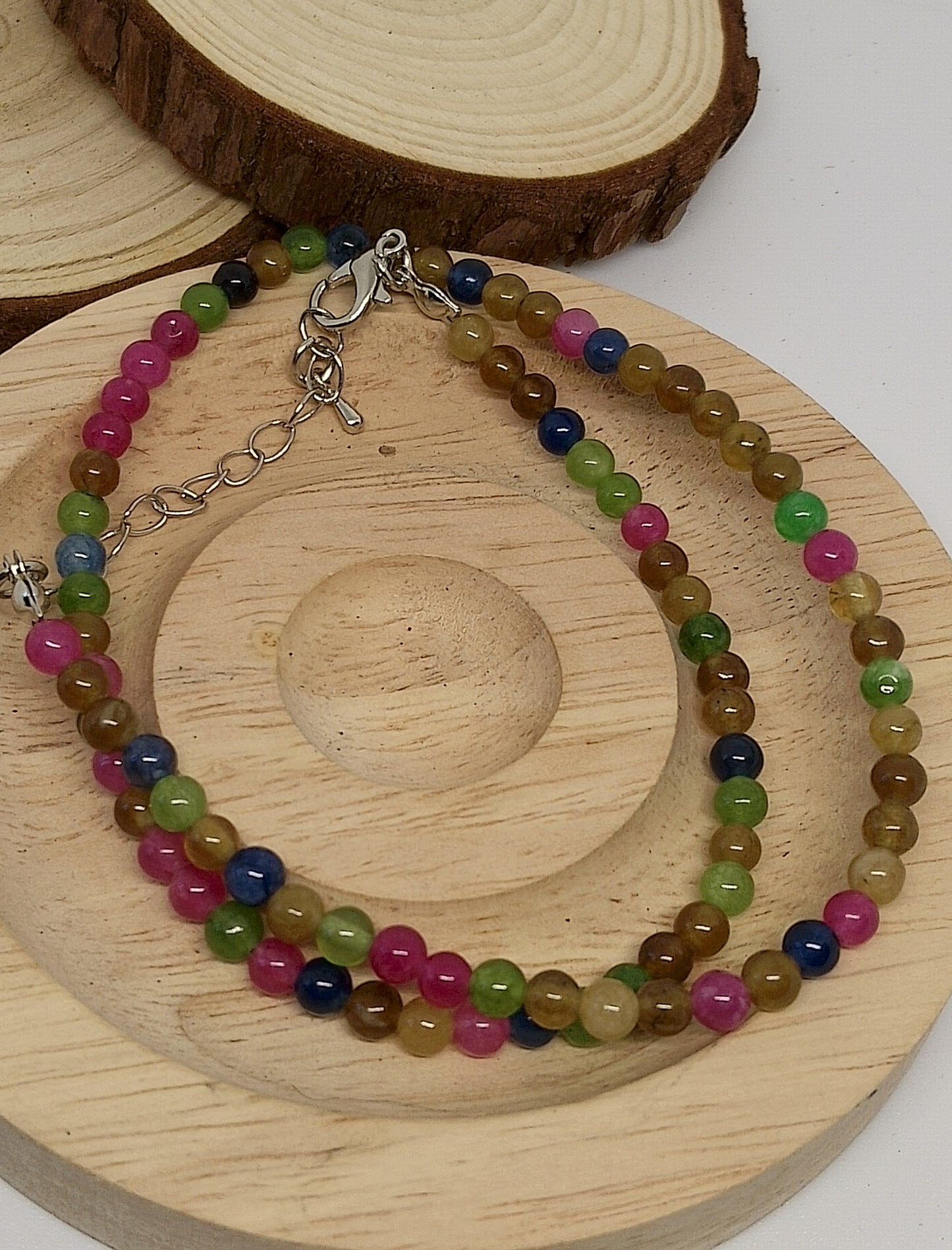 Collier tourmaline colorée