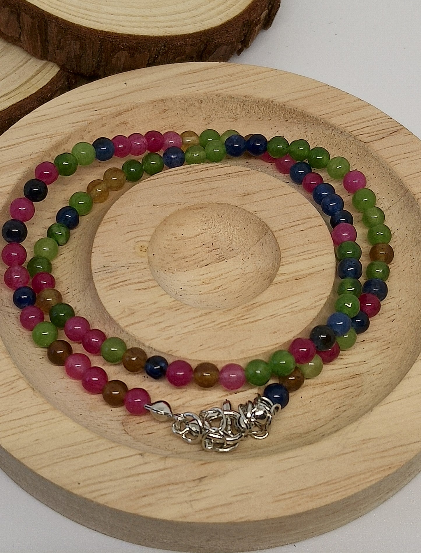 Collier tourmaline colorée