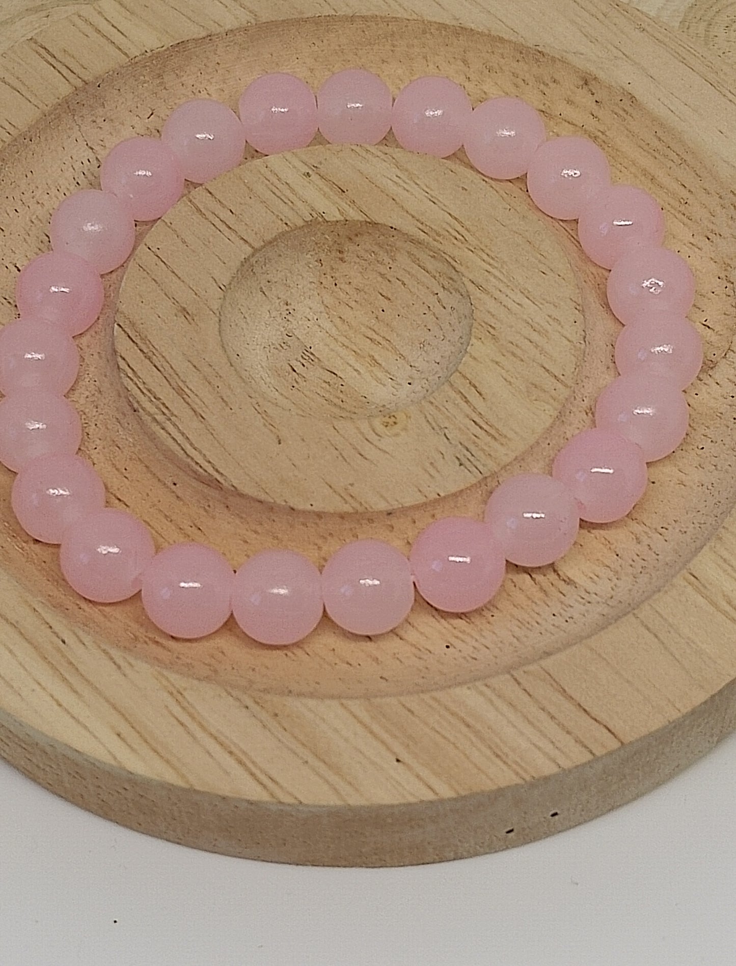 Bracelet en quartz rose