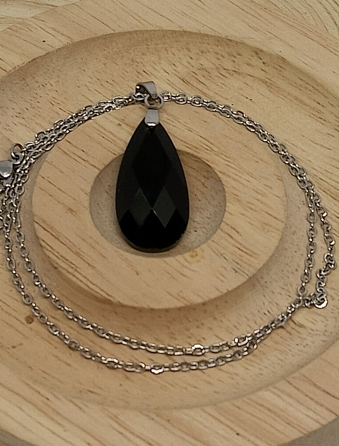 Collier en obsidienne