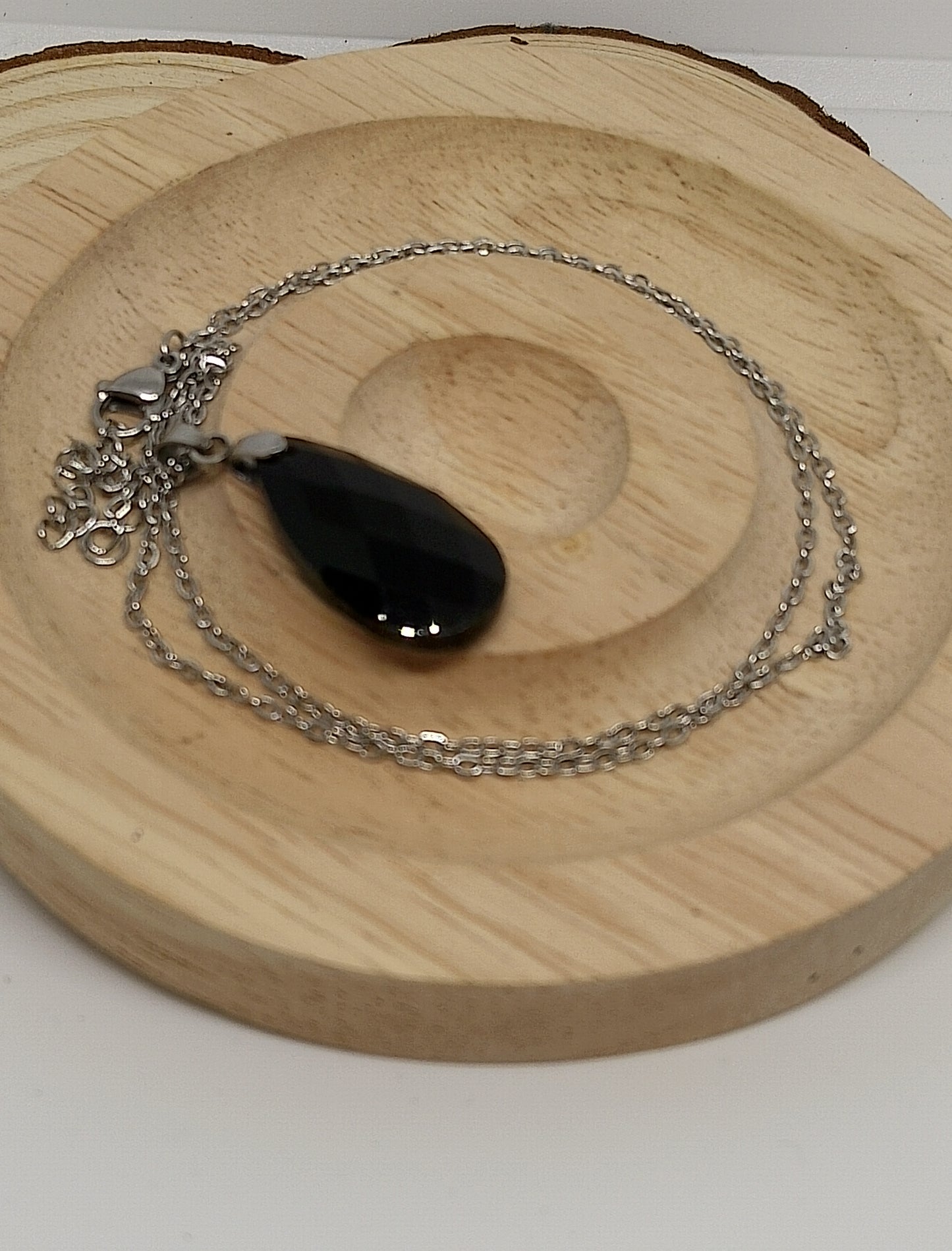 Collier en obsidienne