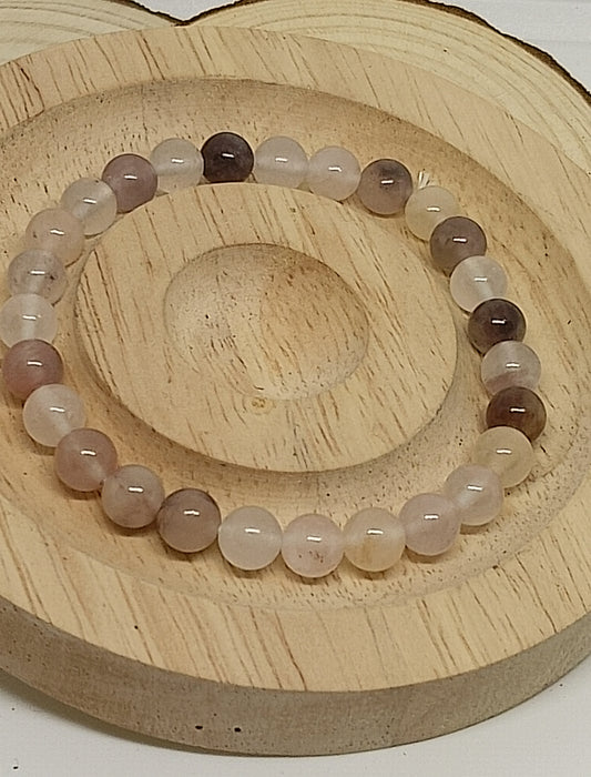 Bracelet quartz fumé 6mm