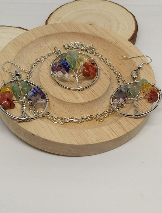 Ensemble 7 chakras arbre de vie