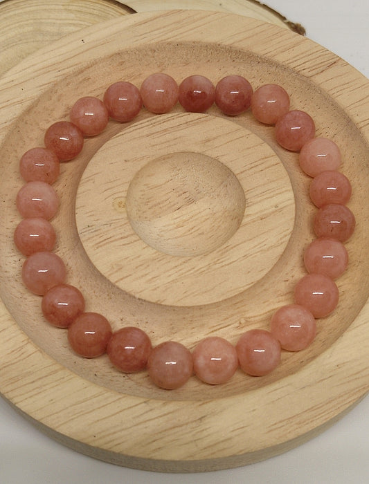 Bracelet 8mm en quartz fraise