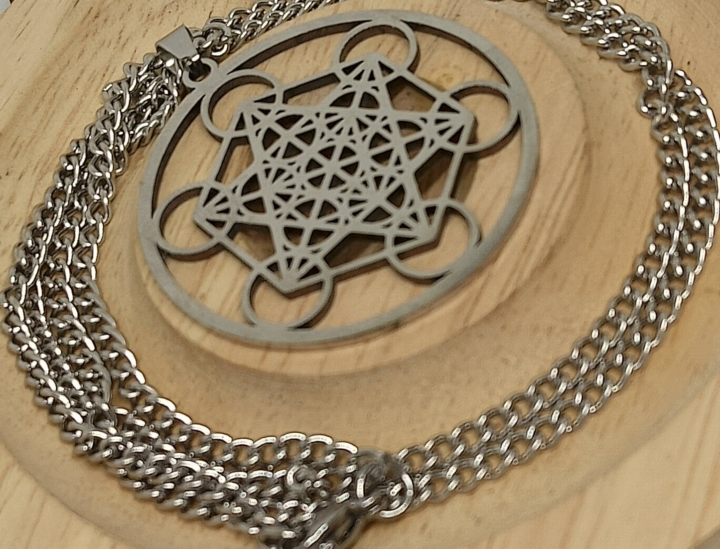 Collier métatron en acier inoxydable